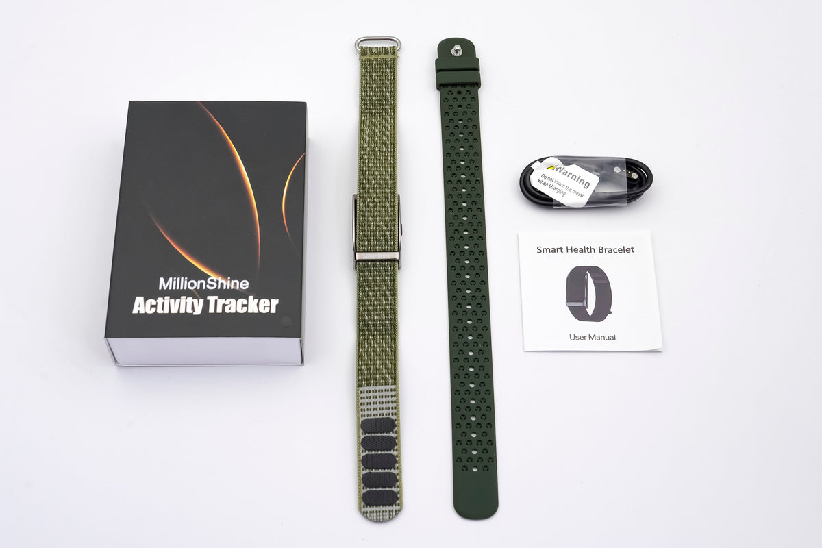 Schermloze Slimme Armband met Nylon en Siliconen - Activity Tracker - Sport Tracker - Stappenteller - Slaapmonitor - 127 Sportmodi