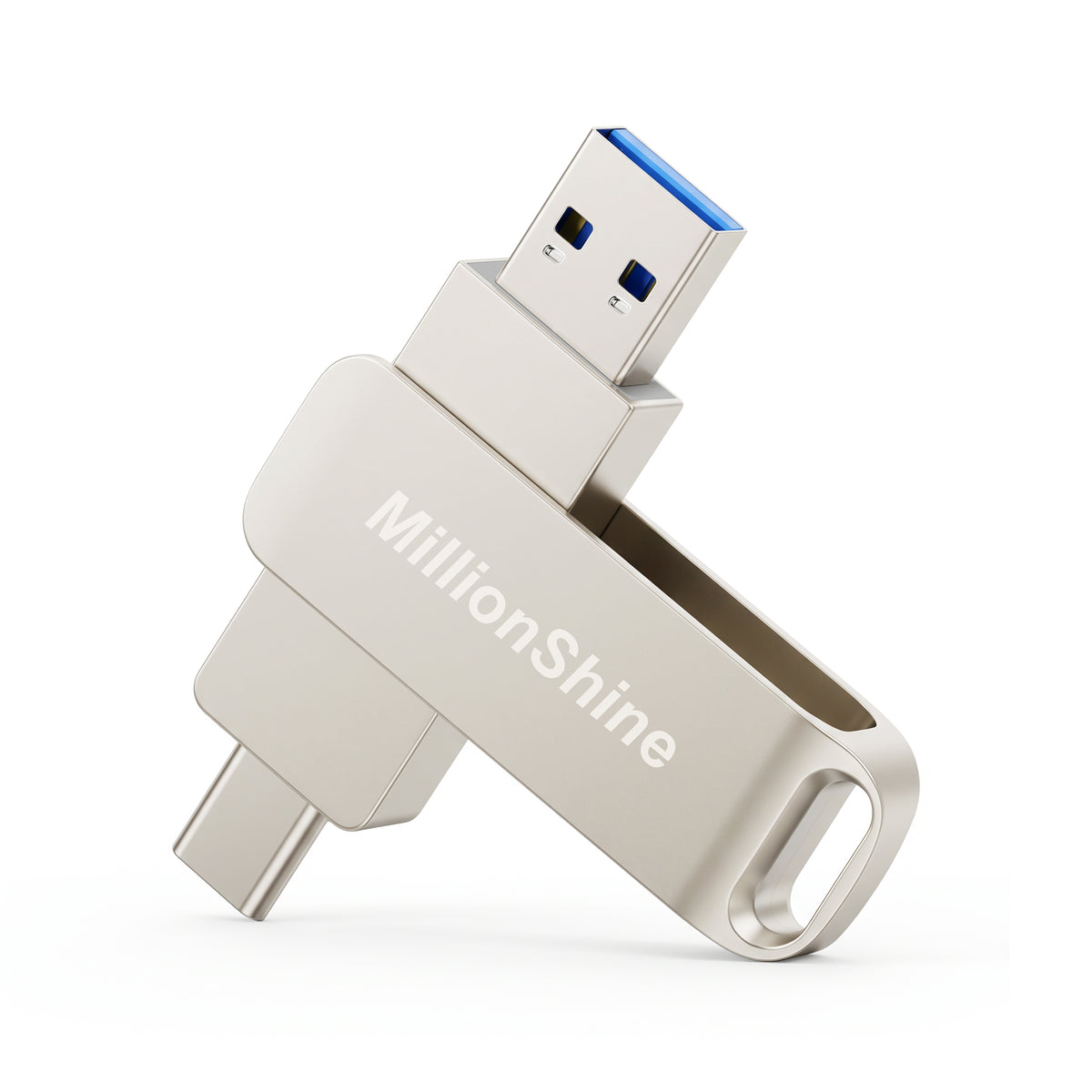 USB-C + USB-A Stick 3.0 Snelle Overdracht - Zilver