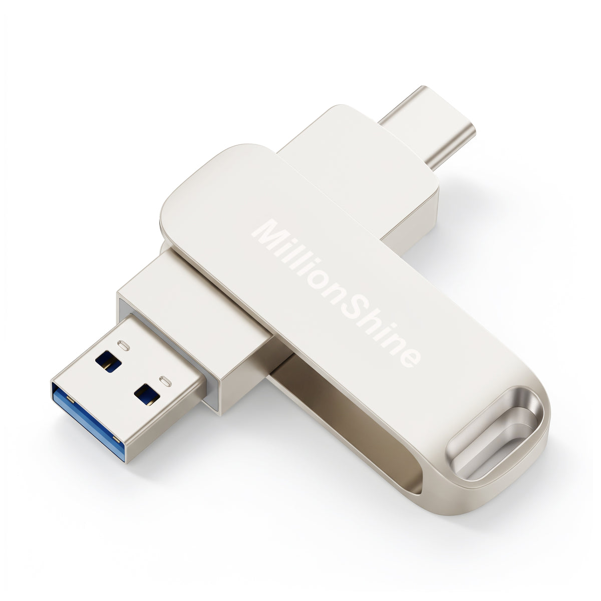 USB-C + USB-A Stick 3.0 Snelle Overdracht - Zilver