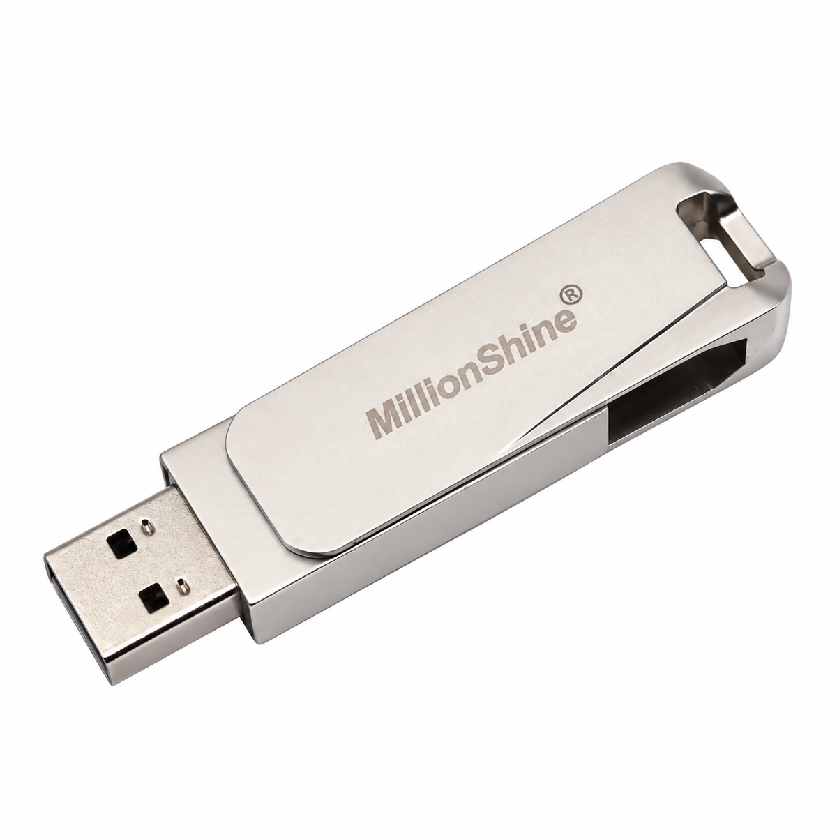 USB-C + USB-A Stick 3.2 Snelle Overdracht - Flex Design Zilver