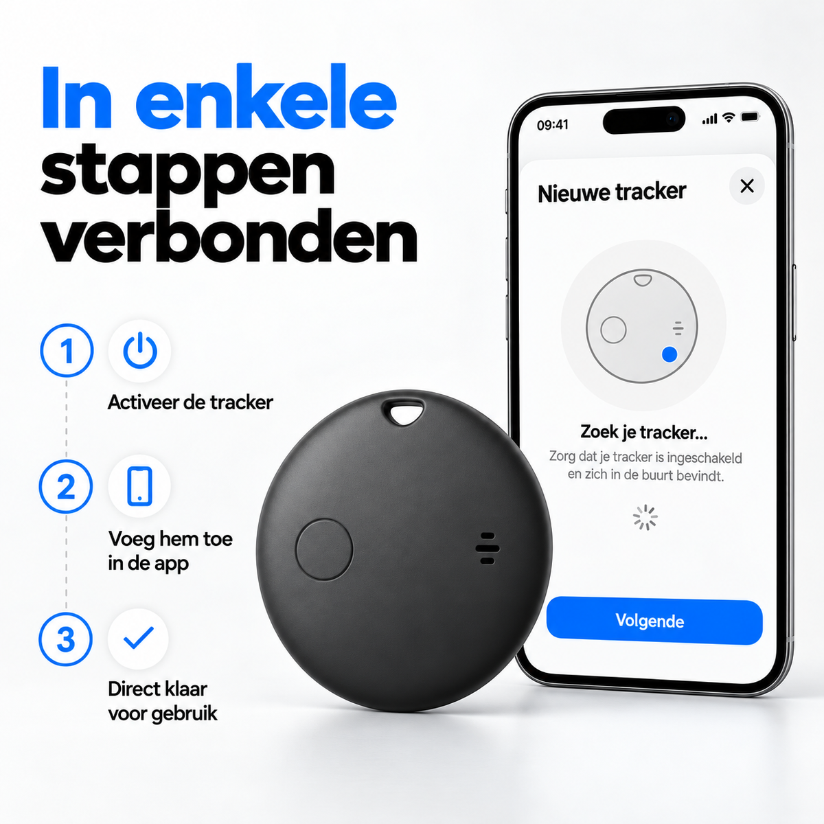 GPS Tracker voor Apple & Android Locatietracker Waterbestendig Met magneet