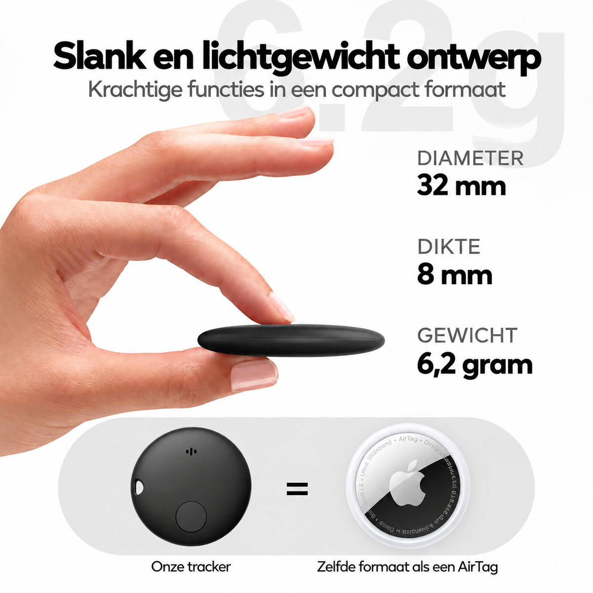GPS Tracker voor Apple & Android Locatietracker Waterbestendig Met magneet