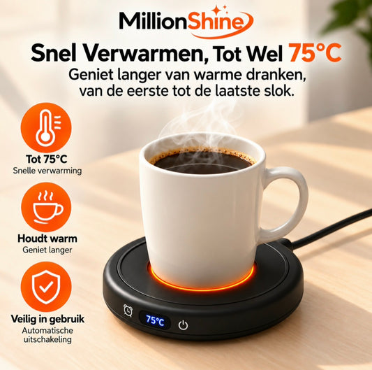 Mokkenwarmer - Koffiewarmer 4 Temperatuurstanden 45°C t/m 75°C - Automatische Uitschakeling
