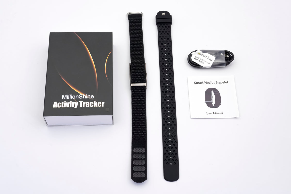 Schermloze Slimme Armband met Nylon en Siliconen - Activity Tracker - Sport Tracker - Stappenteller - Slaapmonitor - 127 Sportmodi