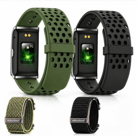 Schermloze Slimme Armband met Nylon en Siliconen - Activity Tracker - Sport Tracker - Stappenteller - Slaapmonitor - 127 Sportmodi