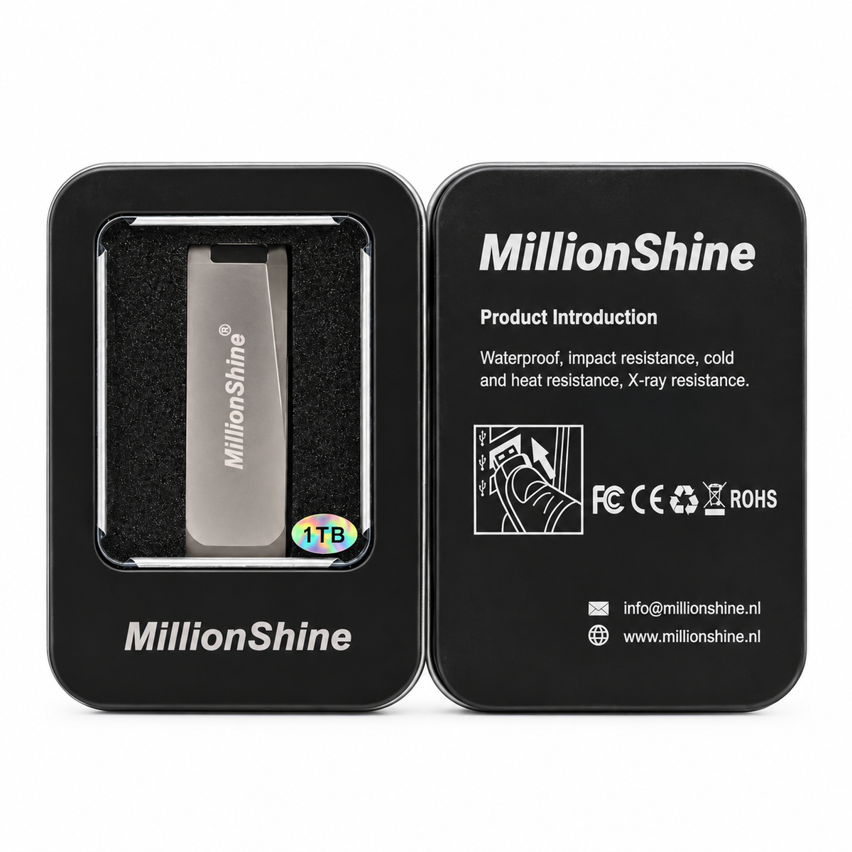 USB-C + USB-A Stick 3.2 Snelle Overdracht - Flex Design Zilver