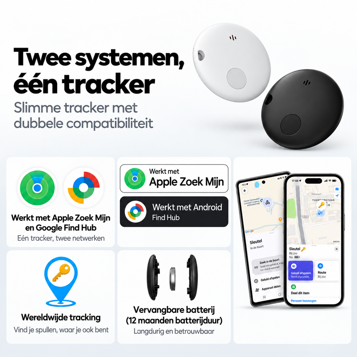 GPS Tracker voor Apple & Android Locatietracker Waterbestendig Met magneet