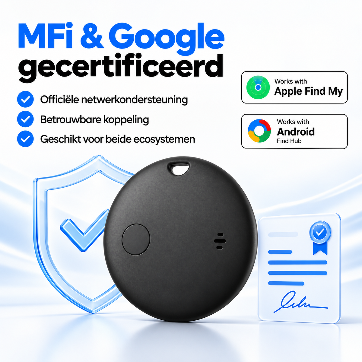 GPS Tracker voor Apple & Android Locatietracker Waterbestendig Met magneet